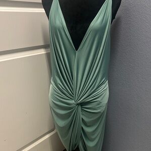 Fashion Nova Teal Backless Dress